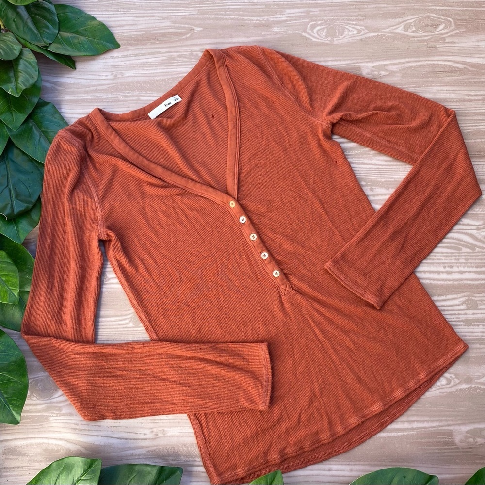 Aritzia Wilfred Free Only Henley Burnt Orange Small
